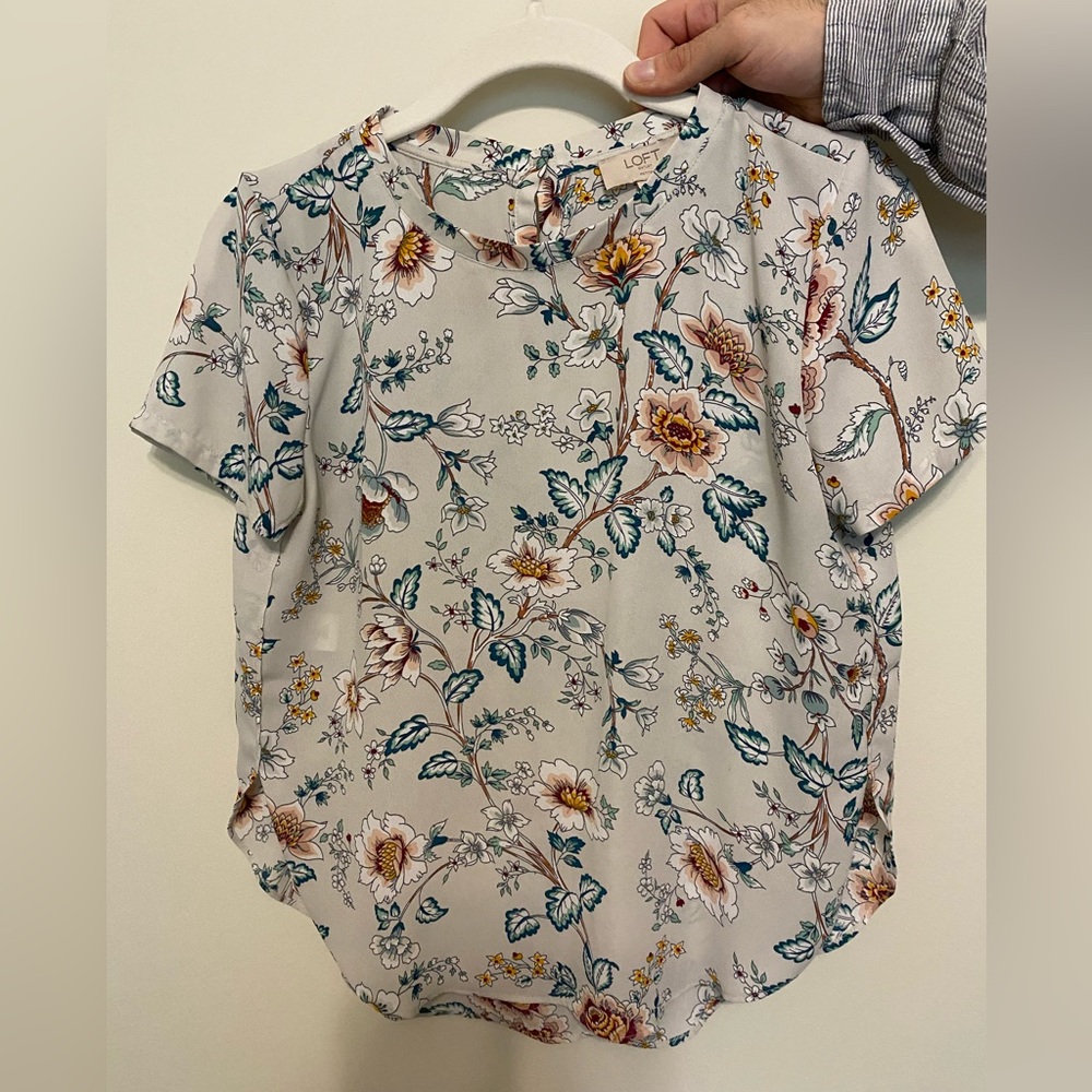 LOFT floral blouse